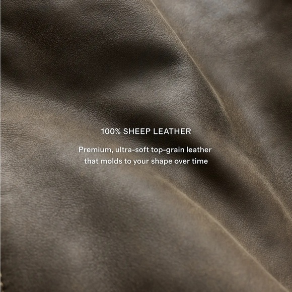 NWT Quince 100% Leather Motorcycle Jacket, slim cropped fit in distressed brown - Picture 7 of 7